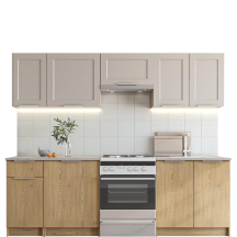 Zestaw mebli kuchennych 240 cm WENDY Dąb Cremona / Kaszmir Podstawowe