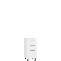 Szafka dolna stojąca 3 szuflady D3S-40/82 Hettich Biały / Biały Mat VENTO Podstawowe