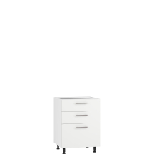 Szafka dolna stojąca 3 szuflady D3S-60/82 Hettich Biały / Biały Mat VENTO Podstawowe