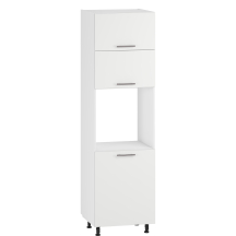 Szafka dolna wysoka słupek pod zabudowę piekarnika 3 drzwi 60 cm DP-60/214 Biały / Biały Mat VENTO Podstawowe