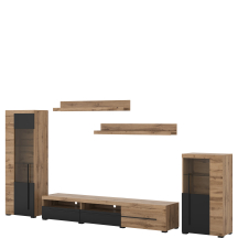 Meblościanka do salonu Dąb Wotan 22N2ZH11 TYP-11 ROGER Podstawowe