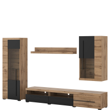 Meblościanka do salonu Dąb Wotan 22N2ZH10 TYP-10 ROGER Podstawowe