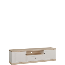 Szafka RTV 200 cm Lewa PNTT131-Q214 Biała PONTYPOOL Podstawowe