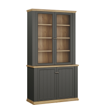 Kredens z nadstawką PNTV723-Q243 Szary PONTYPOOL Podstawowe