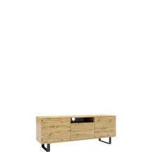 Szafka RTV LOGAN 150 cm nogi metalowe czarne Podstawowe (4)