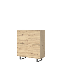 Komoda LOGAN 4-drzwiowa nogi metalowe czarne Podstawowe (4)