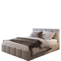 Łóżko tapicerowane 180 x 200 bez pojemnika BAZYLIDES Podstawowe