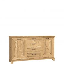 Stylizowana komoda 2-drzwiowa z szufladami EPLK235-S17 NEPAL Podstawowe