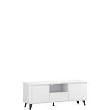 Szafka RTV 2D1S pod telewizor BORG Biały Mat BORG Podstawowe