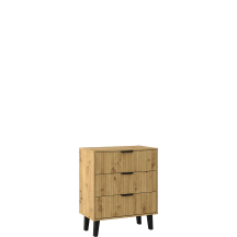 Komoda z 3 szufladami BORG DUO Dąb Artisan BORG DUO Podstawowe