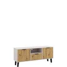 Szafka RTV 2D1S pod telewizor BORG DUO Kaszmir / Dąb Artisan BORG DUO Podstawowe