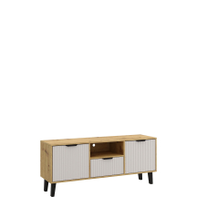 Szafka RTV 2D1S pod telewizor BORG DUO Dąb Artisan / Kaszmir BORG DUO Podstawowe