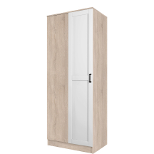 Szafa narożna jednodrzwiowa KAMI RAMA Dąb Sonoma / Biały Mat KAMI Podstawowe