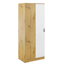 Szafa narożna jednodrzwiowa KAMI Dąb Artisan / Biały Mat KAMI Podstawowe