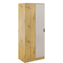 Szafa narożna jednodrzwiowa KAMI Dąb Artisan / Kaszmir Mat KAMI Podstawowe