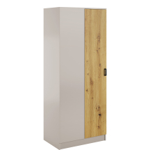 Szafa narożna jednodrzwiowa KAMI Kaszmir Mat / Dąb Artisan KAMI Podstawowe