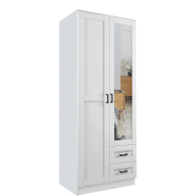 Szafa z lustrem dwudrzwiowa z szufladami KAMI RAMA Biały Mat KAMI Podstawowe