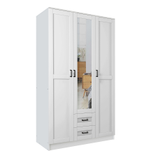 Szafa z lustrem trzydrzwiowa z szufladami KAMI RAMA Biały Mat KAMI Podstawowe