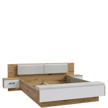 Łóżko 180 x 200 z oświetleniem i szafkami nocnymi RDNL1811B-M773 ANUKSAN Podstawowe