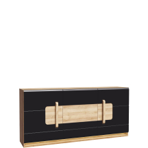 Komoda duża z oświetleniem ATNK231B-M984 Dąb Riviera / Czarny Połysk ATTENTION Podstawowe