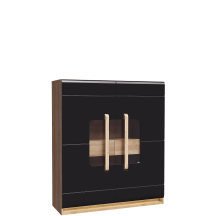 Witryna podwójna ATNV521B-M983 Dąb Riviera / Czarny Połysk ATTENTION Podstawowe