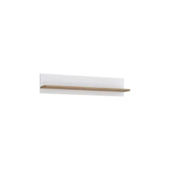 Półka ścienna 140 cm ATNB01-M743 Dąb Riviera / Biały Połysk ATTENTION Podstawowe
