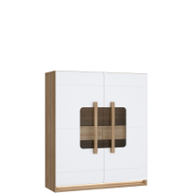 Witryna podwójna ATNV521B-M743 Dąb Riviera / Biały Połysk ATTENTION Podstawowe