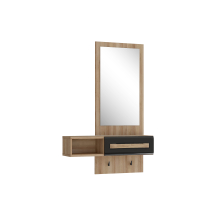 Przedpokój 90 cm ATND011-M983 Dąb Riviera / Czarny Połysk ATTENTION Podstawowe