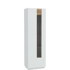 Witryna wąska 60 cm LWSV711-M829 Secret Grey / Dąb Valencia LEWISVILLE Podstawowe