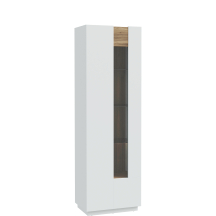 Witryna wąska 60 cm LWSV711-M829 Secret Grey / Dąb Valencia LEWISVILLE Podstawowe