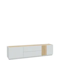 Szafka RTV z szufladami 200 cm LWST131-M742 Dąb Mauvella / Secret Grey LEWISVILLE Podstawowe