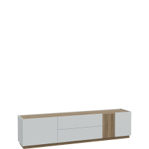 Szafka RTV z szufladami 200 cm LWST131-M829B Secret Grey / Dąb Valencia LEWISVILLE Podstawowe