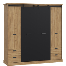 Szafa 4-drzwiowa 200 cm KZMS944-M328 KASZIMIRO Podstawowe