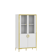 Podwójna witryna w stylu glamour G2NV621-M752 Biały Połysk GOLDEN 2 Podstawowe