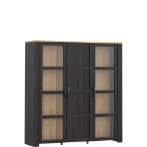 Witryna trzydrzwiowa BHLV631-M954 Dąb Riviera / Dąb Cabezone CHISBURY Podstawowe