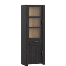 Witryna pojedyncza wysoka BHLV712-M954 Dąb Riviera / Dąb Cabezone CHISBURY Podstawowe