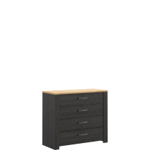 Komoda 4 szuflady BHLK212-M954 Dąb Riviera / Dąb Cabezone CHISBURY Podstawowe