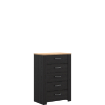 Komoda wysoka BHLK311-M954 Dąb Riviera / Dąb Cabezone CHISBURY Podstawowe