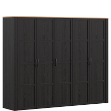 Szafa pięciodrzwiowa BHLS951-M954 Dąb Riviera / Dąb Cabezone CHISBURY Podstawowe