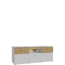 Szafka RTV z oświetleniem 150 cm COMT131B-M742 Secret Grey / Dąb Mauvella COMO Podstawowe