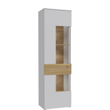 Witryna wąska Lewa z oświetleniem 60 cm COMV711LB-M742 Secret Grey/Dąb Mauv COMO Podstawowe