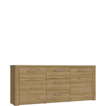 Komoda 200 cm z szufladami i drzwiami PRTK24-D67 Dąb Postarzany PORTLAND Podstawowe