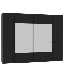 Szafa z drzwiami przesuwnymi i uchylnymi NRGS82511-Q219 Czarny / Biały NARAGO Podstawowe