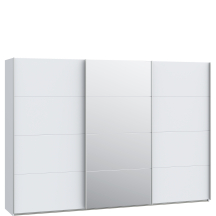 Szafa przesuwna 3-drzwiowa z lustrem SSQS23412-120 Biała SOPHISTISPACE/SD3 Podstawowe