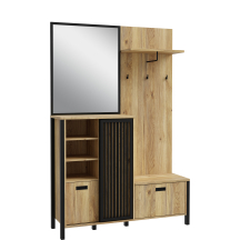 Przedpokój JYTANA Lewy JTND01L-M635 Dąb Mauvella / Czarny JYTANA Podstawowe