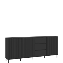 Komoda duża 3 szuflady 3 drzwi AVEK02 Antracyt Mat AVENALE Podstawowe