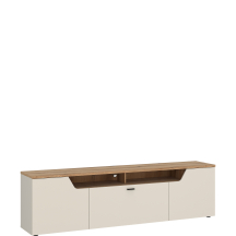 Szafka RTV 190 cm 2 wnęki CTUF02 Kaszmir / Dąb Coast Evoke CUT OUT Podstawowe