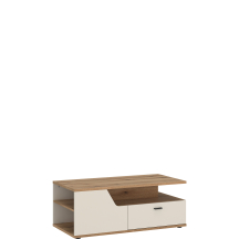 Ława z szufladą i półkami CTUT01 Kaszmir / Dąb Coast Evoke CUT OUT Podstawowe