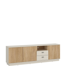 Szafka RTV 200 cm LUSF102 Kaszmir / Dąb Cremona MOSANO Podstawowe