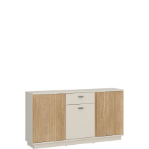 Komoda 1 szuflada 3 drzwi LUSK101 Kaszmir / Dąb Cremona MOSANO Podstawowe